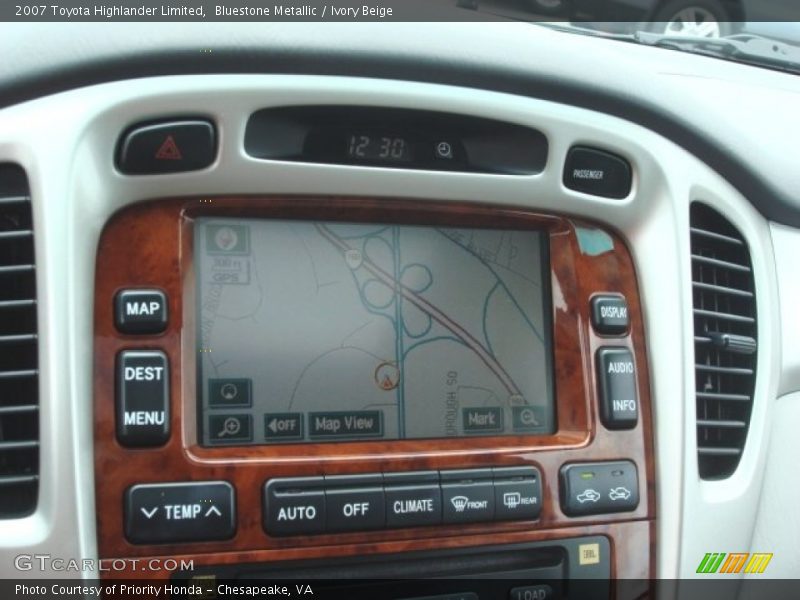 Bluestone Metallic / Ivory Beige 2007 Toyota Highlander Limited