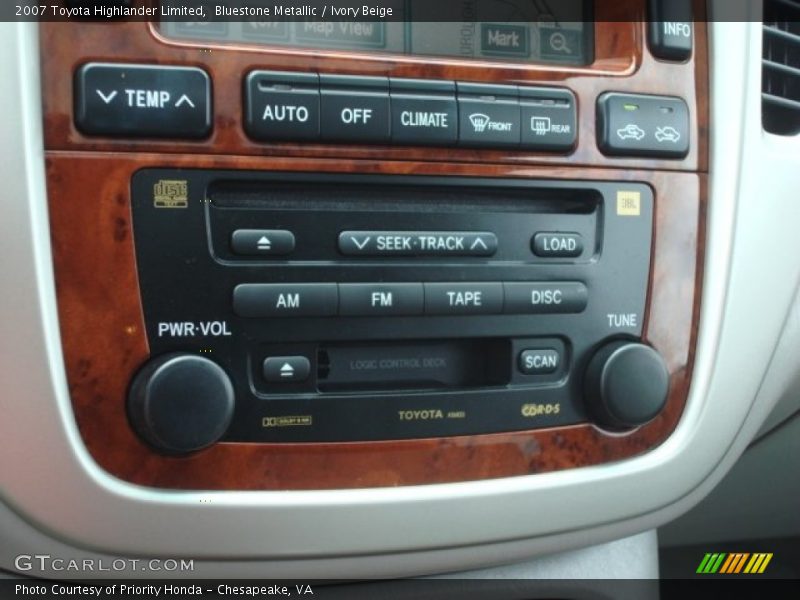 Bluestone Metallic / Ivory Beige 2007 Toyota Highlander Limited