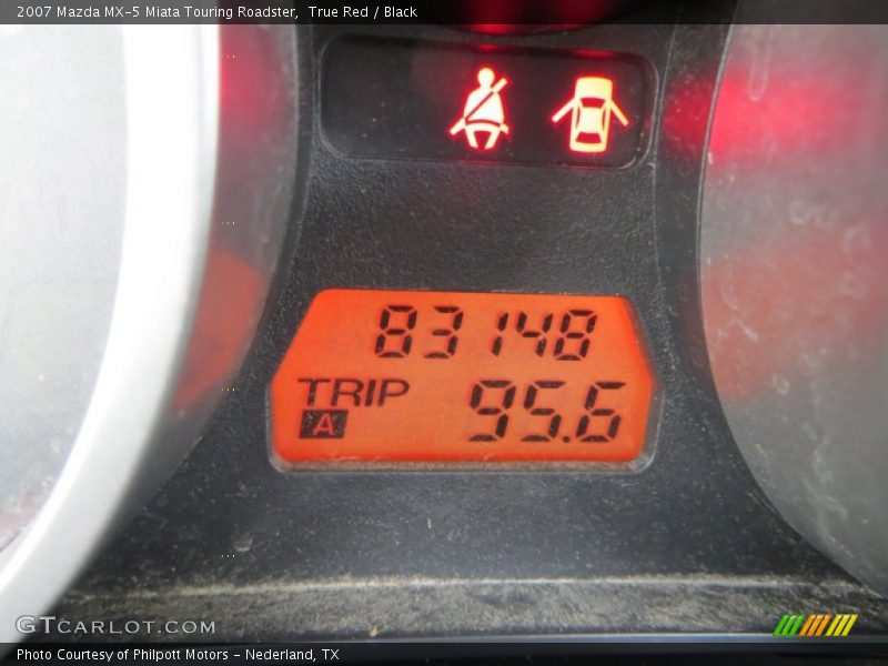True Red / Black 2007 Mazda MX-5 Miata Touring Roadster