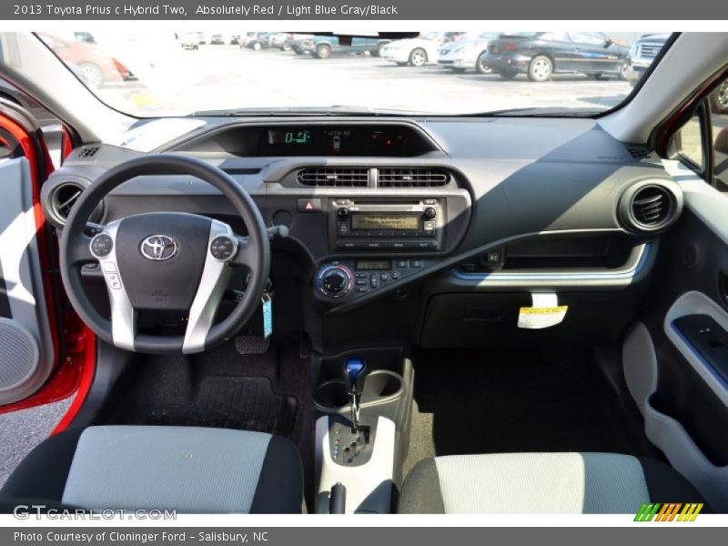 Absolutely Red / Light Blue Gray/Black 2013 Toyota Prius c Hybrid Two