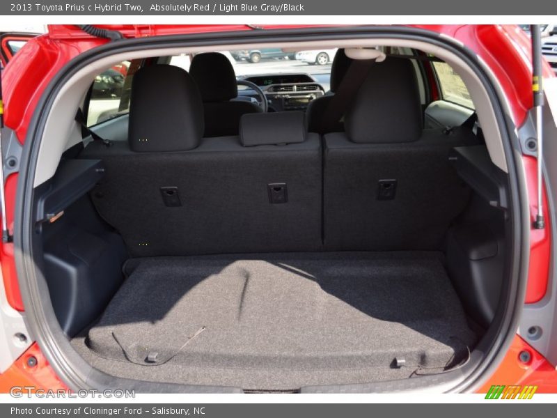 Absolutely Red / Light Blue Gray/Black 2013 Toyota Prius c Hybrid Two