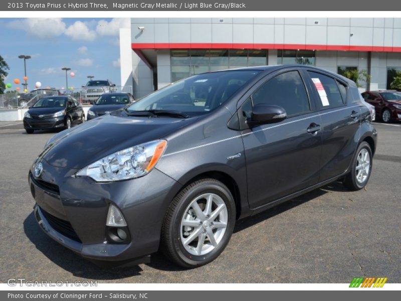 Magnetic Gray Metallic / Light Blue Gray/Black 2013 Toyota Prius c Hybrid Three