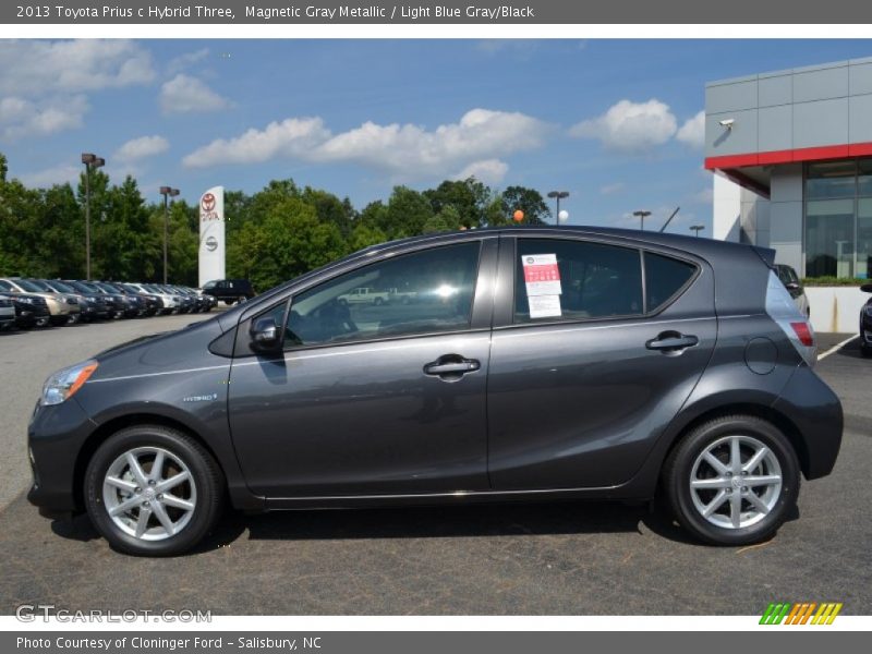 Magnetic Gray Metallic / Light Blue Gray/Black 2013 Toyota Prius c Hybrid Three