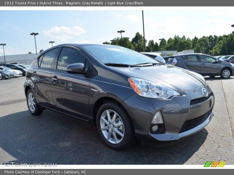 Magnetic Gray Metallic / Light Blue Gray/Black 2013 Toyota Prius c Hybrid Three