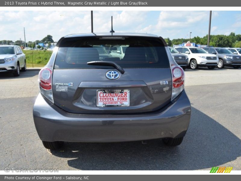 Magnetic Gray Metallic / Light Blue Gray/Black 2013 Toyota Prius c Hybrid Three