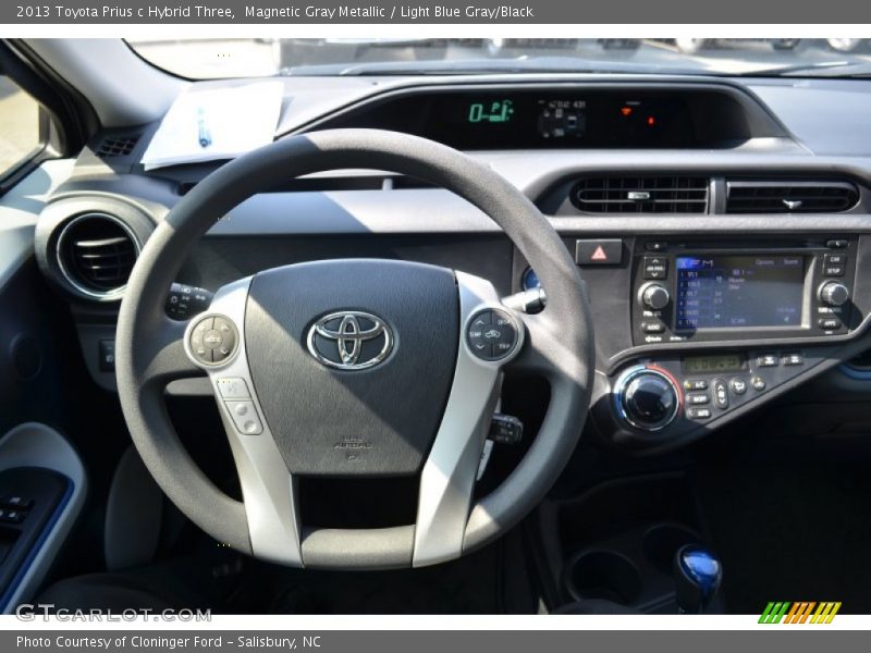 Magnetic Gray Metallic / Light Blue Gray/Black 2013 Toyota Prius c Hybrid Three