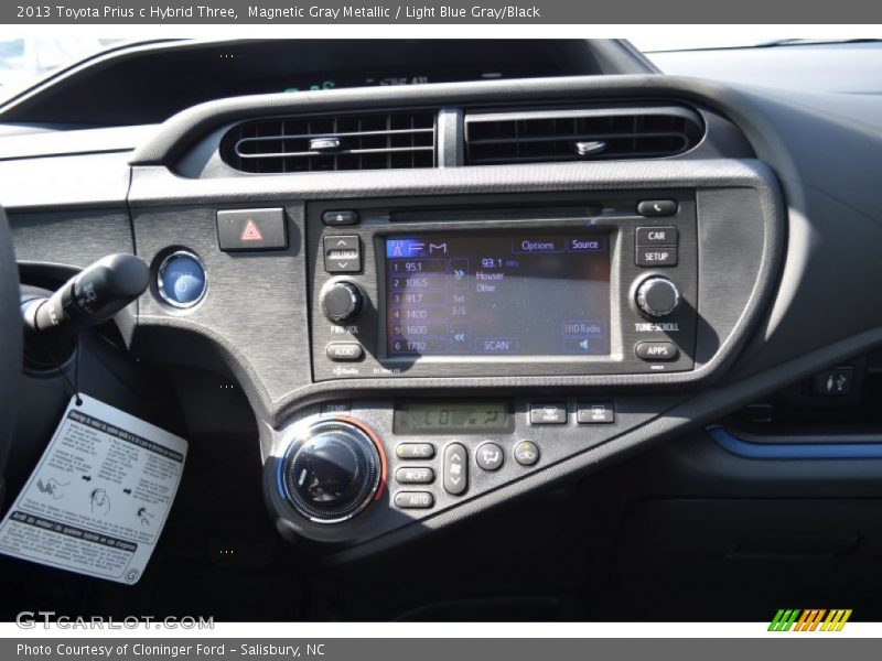 Magnetic Gray Metallic / Light Blue Gray/Black 2013 Toyota Prius c Hybrid Three