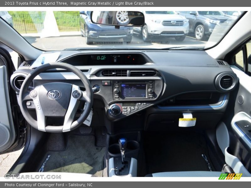 Magnetic Gray Metallic / Light Blue Gray/Black 2013 Toyota Prius c Hybrid Three
