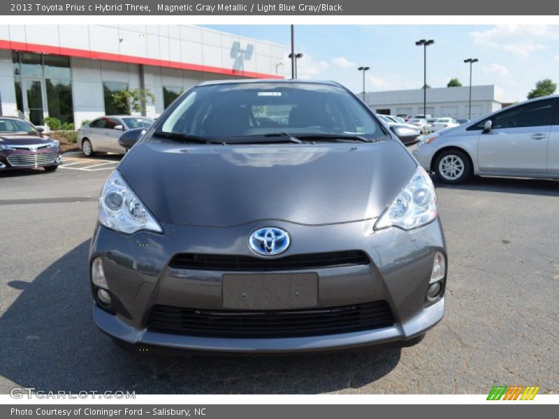 Magnetic Gray Metallic / Light Blue Gray/Black 2013 Toyota Prius c Hybrid Three