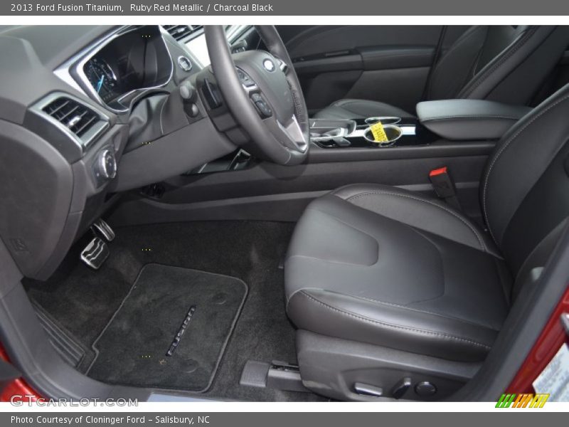 Ruby Red Metallic / Charcoal Black 2013 Ford Fusion Titanium