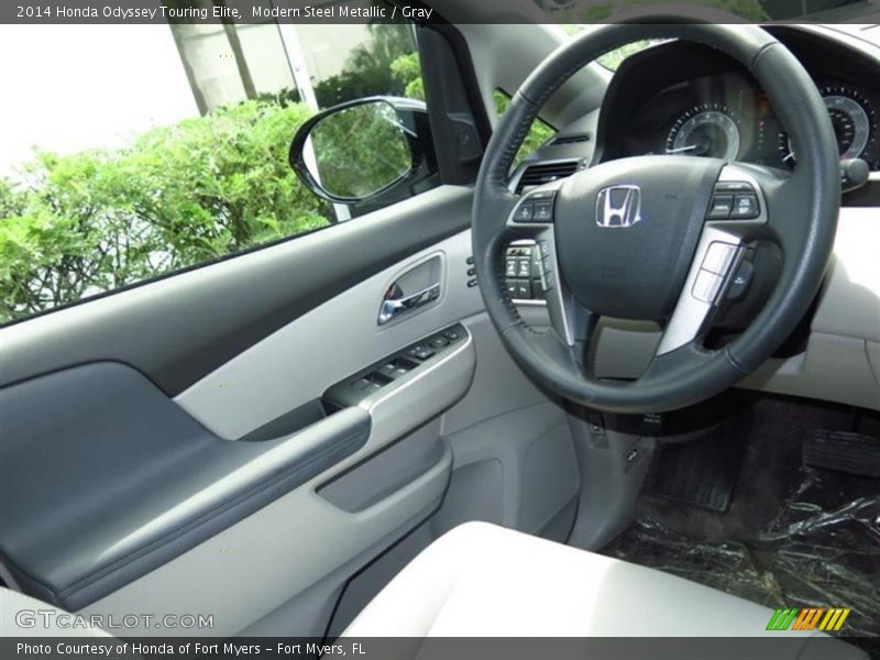 Modern Steel Metallic / Gray 2014 Honda Odyssey Touring Elite