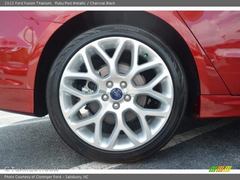 Ruby Red Metallic / Charcoal Black 2013 Ford Fusion Titanium