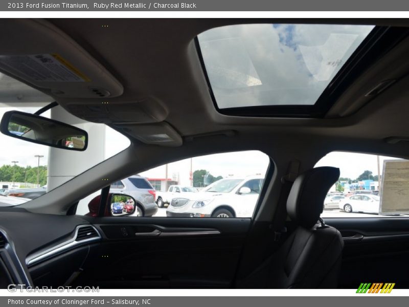 Ruby Red Metallic / Charcoal Black 2013 Ford Fusion Titanium