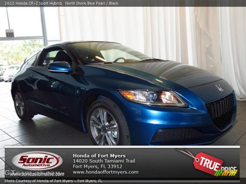 North Shore Blue Pearl / Black 2013 Honda CR-Z Sport Hybrid