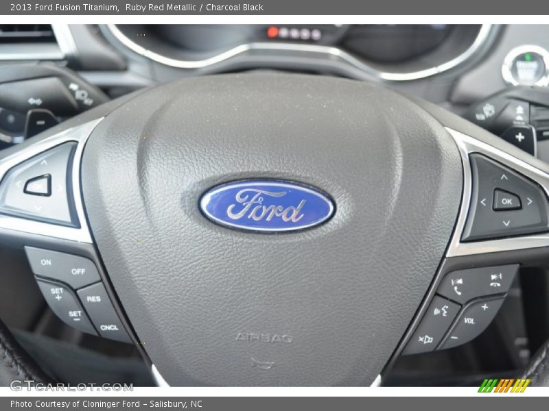 Ruby Red Metallic / Charcoal Black 2013 Ford Fusion Titanium