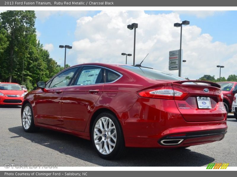 Ruby Red Metallic / Charcoal Black 2013 Ford Fusion Titanium