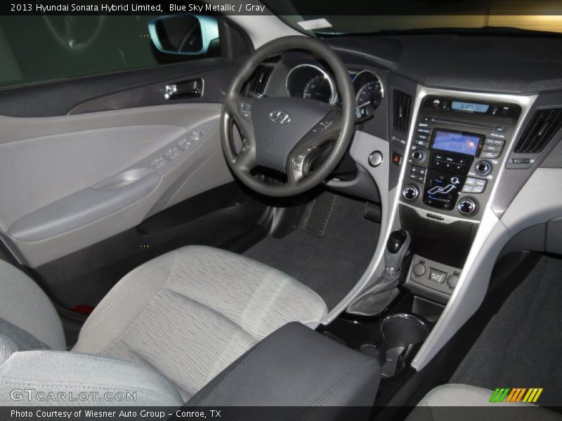 Blue Sky Metallic / Gray 2013 Hyundai Sonata Hybrid Limited