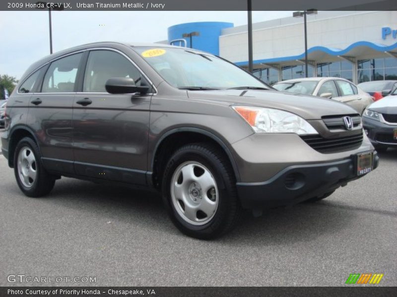 Urban Titanium Metallic / Ivory 2009 Honda CR-V LX