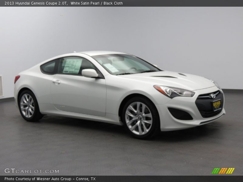 White Satin Pearl / Black Cloth 2013 Hyundai Genesis Coupe 2.0T