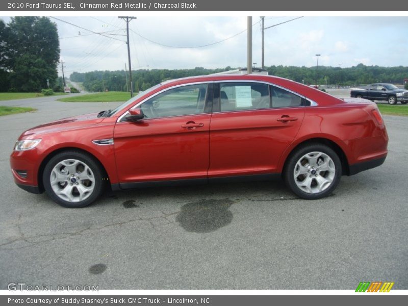 Cinnamon Red Metallic / Charcoal Black 2010 Ford Taurus SEL