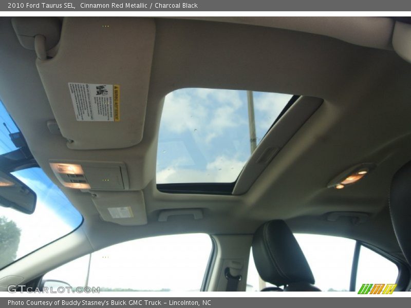 Cinnamon Red Metallic / Charcoal Black 2010 Ford Taurus SEL