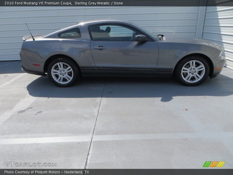 Sterling Grey Metallic / Stone 2010 Ford Mustang V6 Premium Coupe