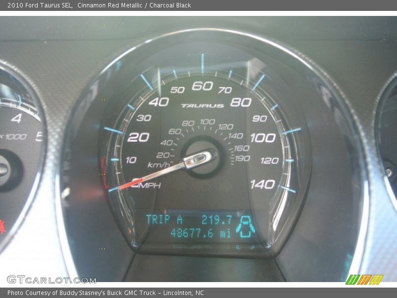 Cinnamon Red Metallic / Charcoal Black 2010 Ford Taurus SEL