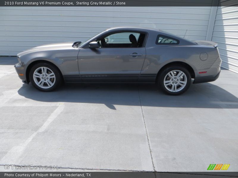 Sterling Grey Metallic / Stone 2010 Ford Mustang V6 Premium Coupe