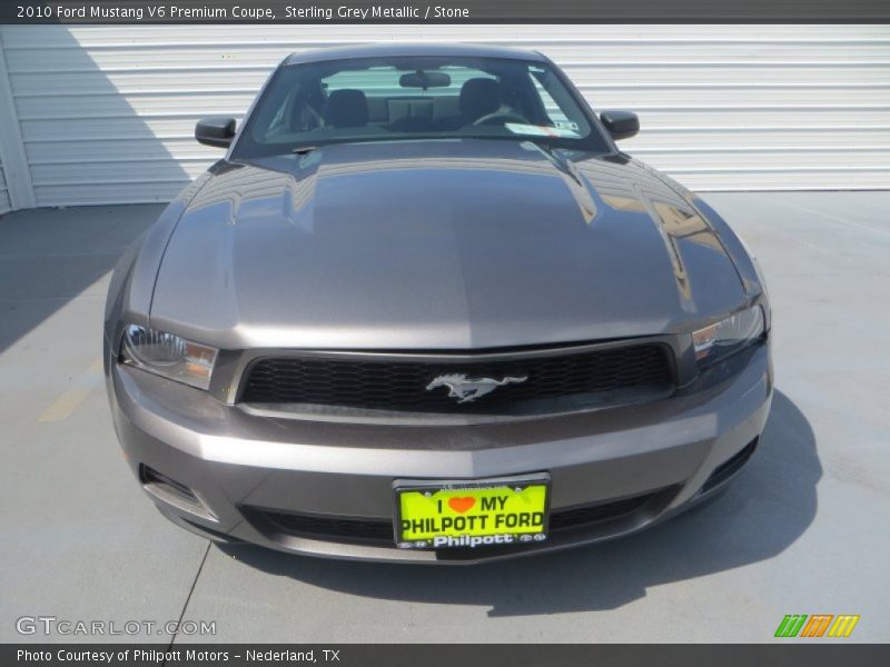 Sterling Grey Metallic / Stone 2010 Ford Mustang V6 Premium Coupe