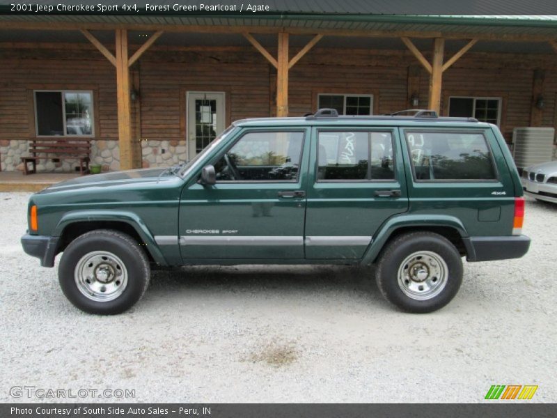 Forest Green Pearlcoat / Agate 2001 Jeep Cherokee Sport 4x4