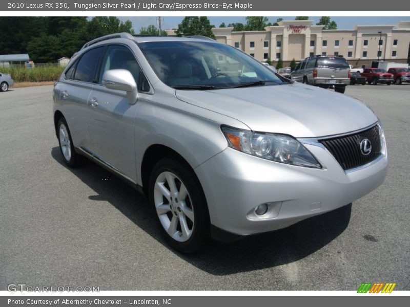 Tungsten Silver Pearl / Light Gray/Espresso Birds-Eye Maple 2010 Lexus RX 350