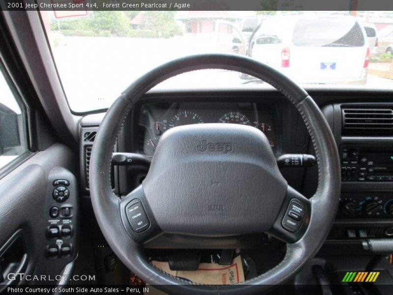 Forest Green Pearlcoat / Agate 2001 Jeep Cherokee Sport 4x4