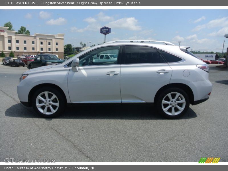 Tungsten Silver Pearl / Light Gray/Espresso Birds-Eye Maple 2010 Lexus RX 350