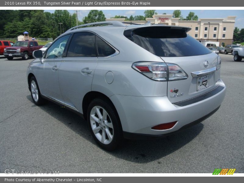 Tungsten Silver Pearl / Light Gray/Espresso Birds-Eye Maple 2010 Lexus RX 350