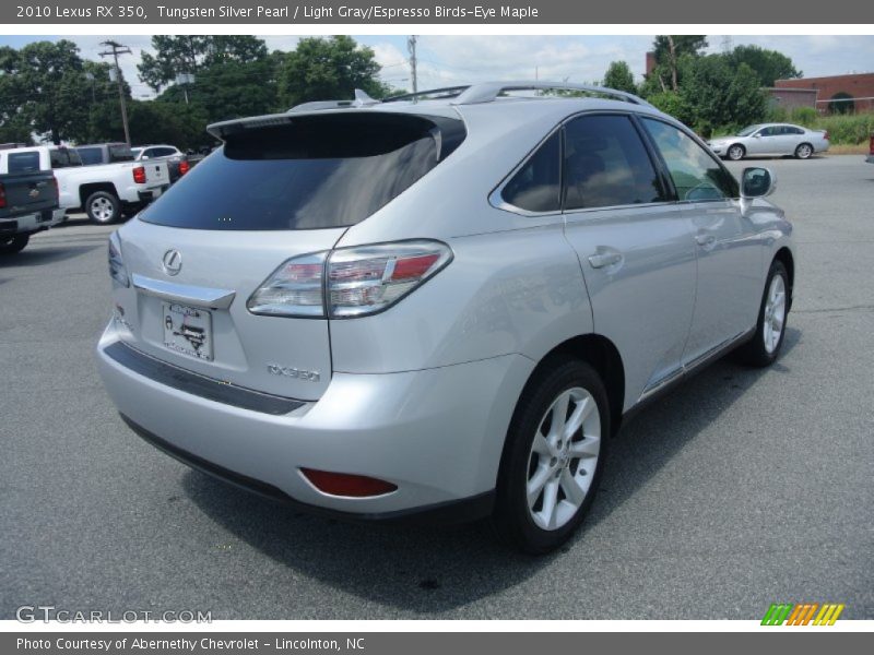 Tungsten Silver Pearl / Light Gray/Espresso Birds-Eye Maple 2010 Lexus RX 350