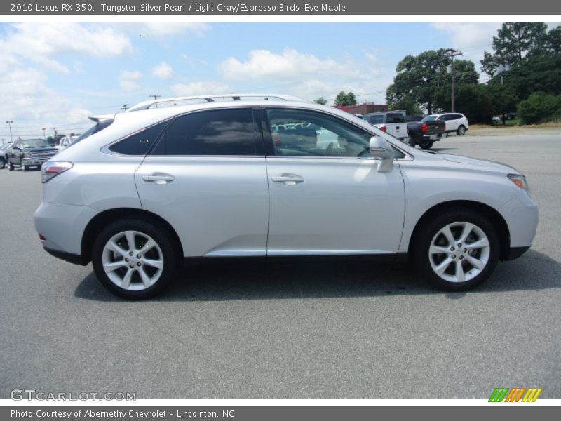 Tungsten Silver Pearl / Light Gray/Espresso Birds-Eye Maple 2010 Lexus RX 350