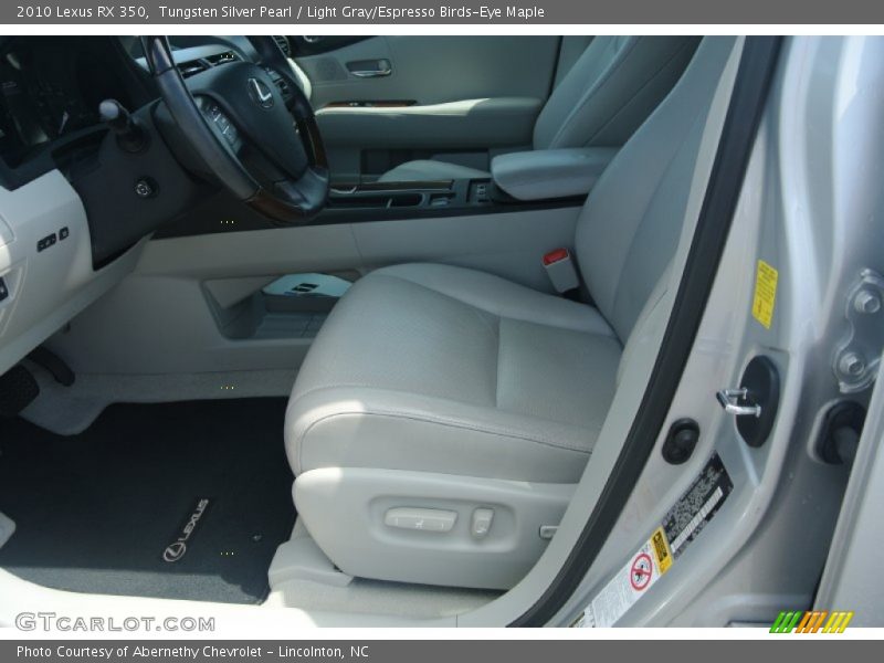Tungsten Silver Pearl / Light Gray/Espresso Birds-Eye Maple 2010 Lexus RX 350