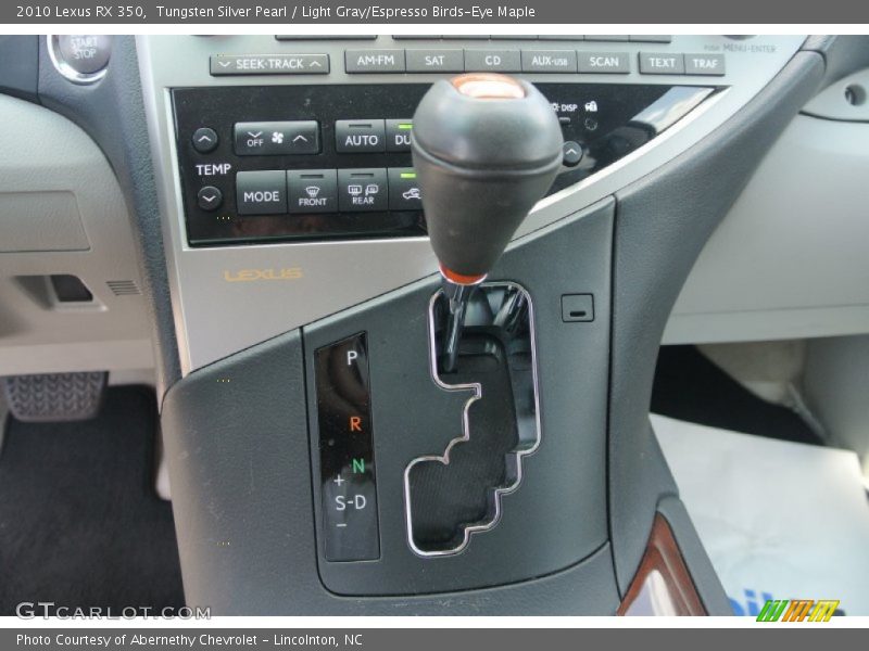 Tungsten Silver Pearl / Light Gray/Espresso Birds-Eye Maple 2010 Lexus RX 350