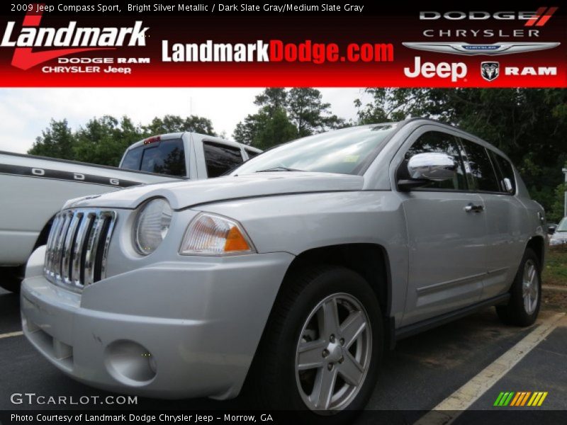 Bright Silver Metallic / Dark Slate Gray/Medium Slate Gray 2009 Jeep Compass Sport