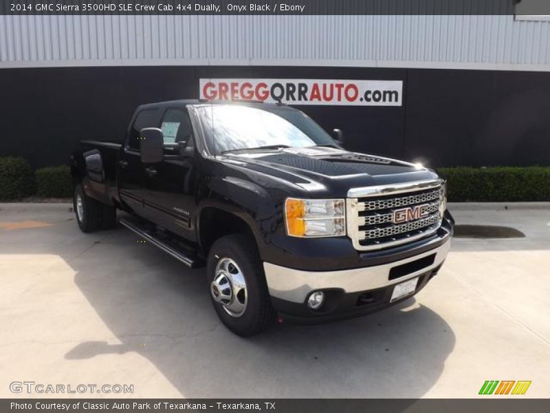 Onyx Black / Ebony 2014 GMC Sierra 3500HD SLE Crew Cab 4x4 Dually