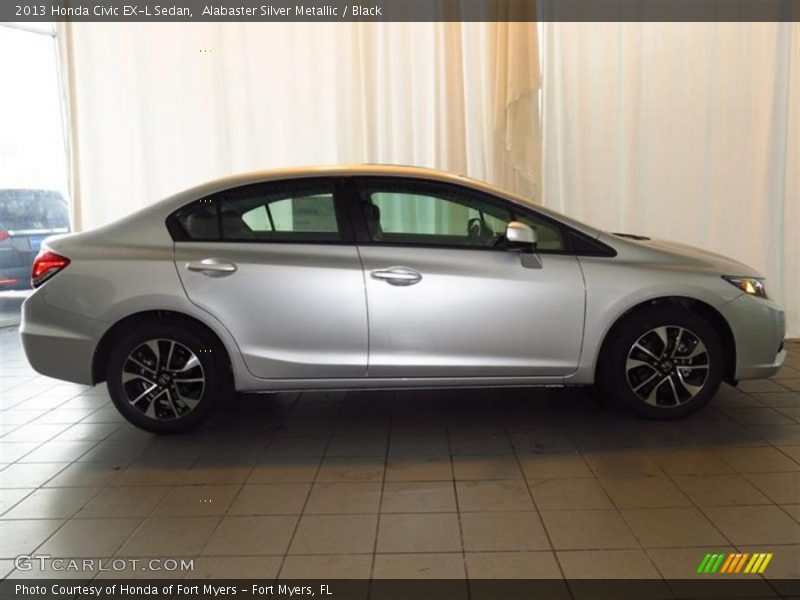 Alabaster Silver Metallic / Black 2013 Honda Civic EX-L Sedan