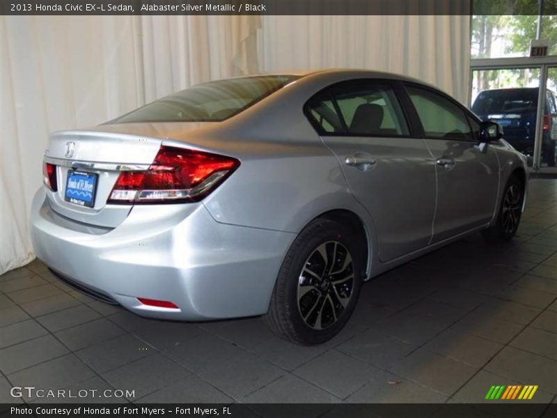Alabaster Silver Metallic / Black 2013 Honda Civic EX-L Sedan