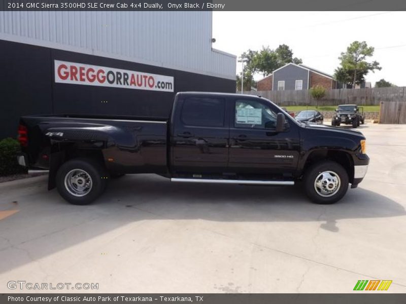 Onyx Black / Ebony 2014 GMC Sierra 3500HD SLE Crew Cab 4x4 Dually