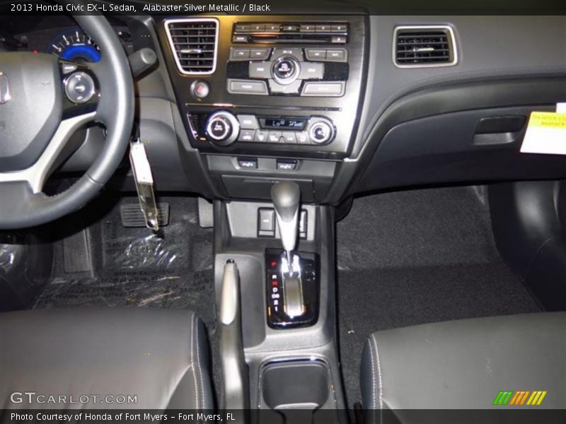 Alabaster Silver Metallic / Black 2013 Honda Civic EX-L Sedan