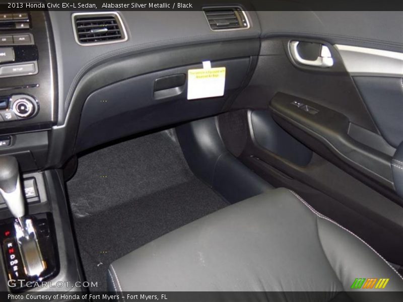 Alabaster Silver Metallic / Black 2013 Honda Civic EX-L Sedan