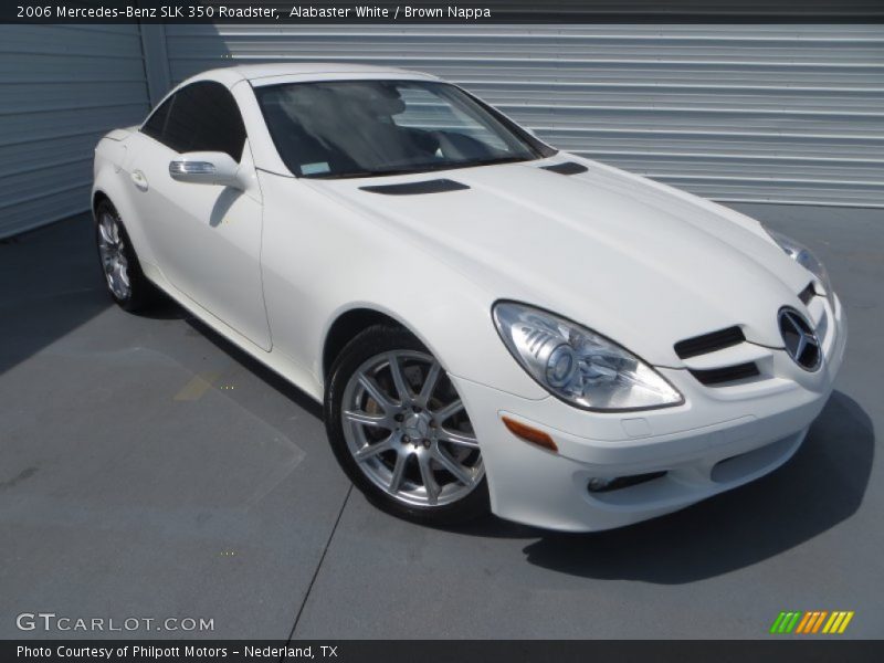 Alabaster White / Brown Nappa 2006 Mercedes-Benz SLK 350 Roadster