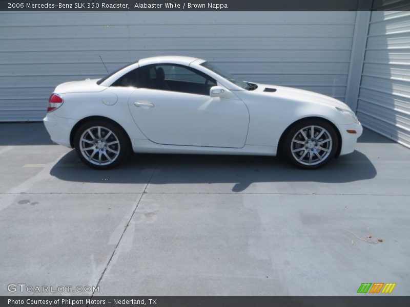 Alabaster White / Brown Nappa 2006 Mercedes-Benz SLK 350 Roadster