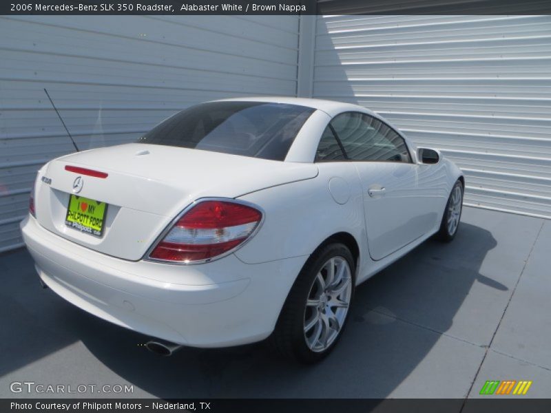 Alabaster White / Brown Nappa 2006 Mercedes-Benz SLK 350 Roadster