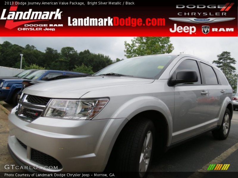 Bright Silver Metallic / Black 2013 Dodge Journey American Value Package