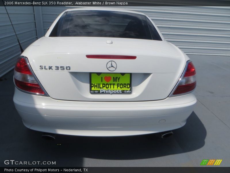 Alabaster White / Brown Nappa 2006 Mercedes-Benz SLK 350 Roadster